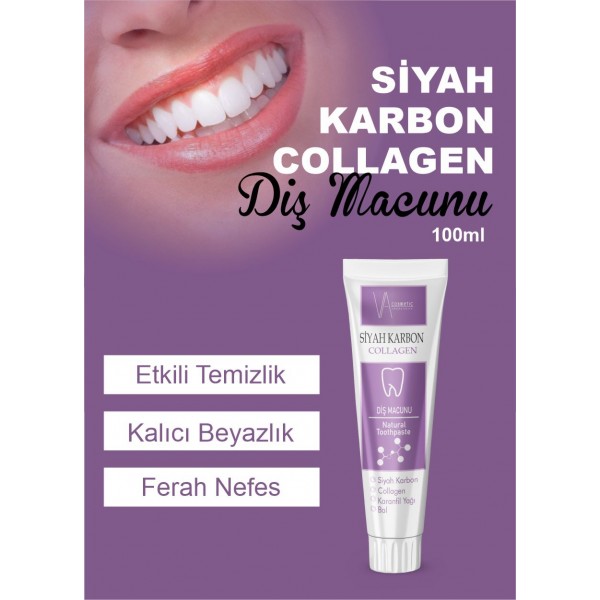VA COSMETIC SİYAH KARBON DİŞ MACUNU 100ML